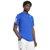 Adidas Club 3 Stripes Royal Blue White T-Shirt  Offer + Cheap