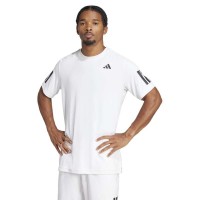 Camiseta Adidas Club 3 Stripes Blanco Negro  Oferta + Barato