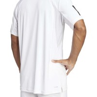 Camiseta Adidas Club 3 Stripes Blanco Negro  Oferta + Barato