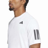 Camiseta Adidas Club 3 Stripes Blanco Negro  Oferta + Barato