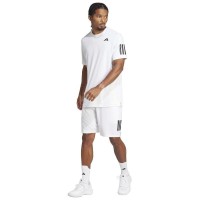 Camiseta Adidas Club 3 Stripes Blanco Negro  Oferta + Barato