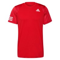 Camiseta Adidas Club 3 Stripes Rojo