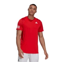 Camiseta Adidas Club 3 Stripes Rojo