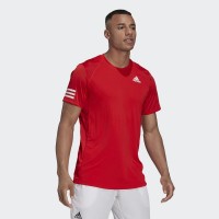 Camiseta Adidas Club 3 Stripes Rojo