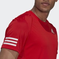 Camiseta Adidas Club 3 Stripes Rojo