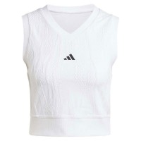 Camiseta Adidas Crop Top Pro Blanco Mujer  Oferta + Barato