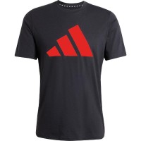 Camiseta Adidas Essentials Preta Vermelha  Oferta + Barato