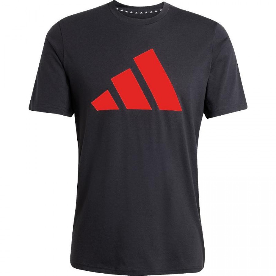 Camiseta Adidas Essentials Preta Vermelha  Oferta + Barato