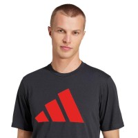 Camiseta Adidas Essentials Preta Vermelha  Oferta + Barato