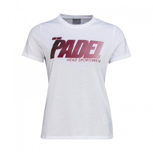 Cotone Testa Padel T-shirt SPW Bianco Donna Cotone Testa Padel T-shirt SPW Bianco Donna