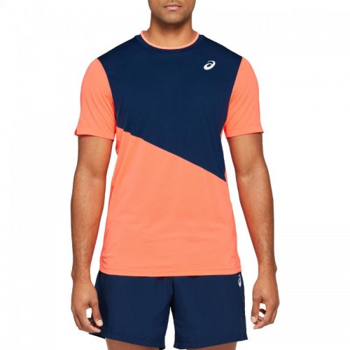 T-shirt Asics Club Corail Marine T-shirt Asics Club Corail Marine