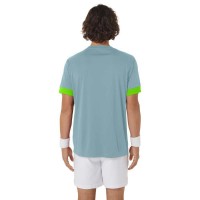 Camiseta Asics Court Azul Lima Electrico  Offer + Cheap