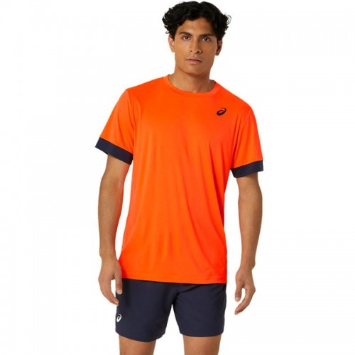 T-shirt Asics Court Orange Bleu Nuit T-shirt Asics Court Orange Bleu Nuit