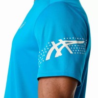 Camiseta Asics Icon SS Top Azul Blanco Crema