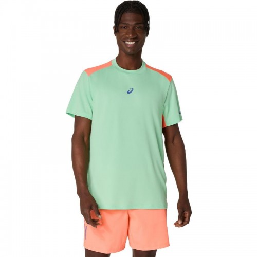 Asics Padel Court SS Top Menthe Corail T-Shirt Asics Padel Court SS Top Menthe Corail T-Shirt