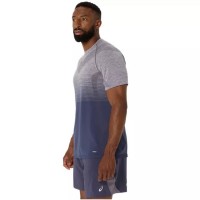 Asics Seamless SS Top Lavender Grey Indigo Blue T-shirt  Offer + Cheap
