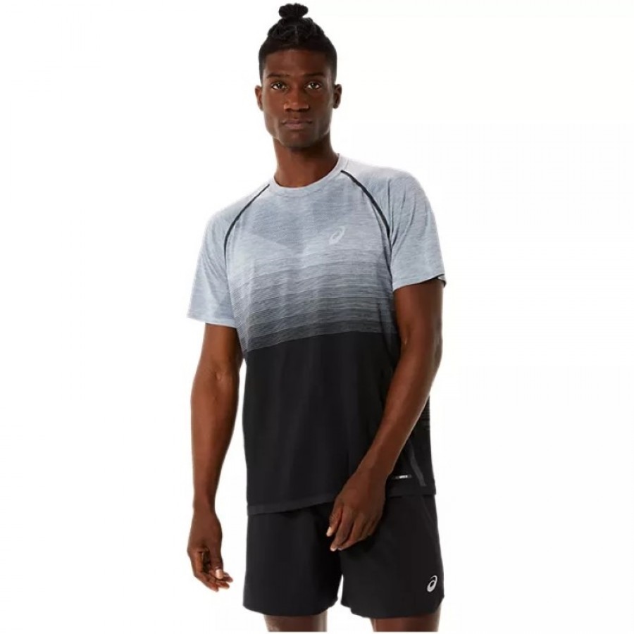 Camiseta Asics Seamless SS Top Negro Performance Gris  Offer + Cheap