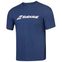 Camiseta Babolat Exercise Azul Oscuro Jaspeado
