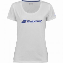 Camiseta Babolat Exercise Blanco Azul Junior