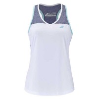 Camiseta Babolat Play Blanco Azul Mujer