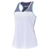 Camiseta Babolat Play Blanco Azul Mujer