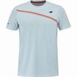 Camiseta Babolat Play Crew Neck Azul Claro Junior