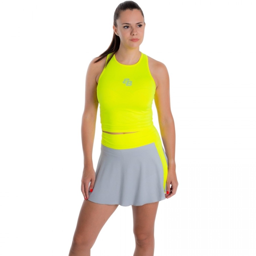 T-shirt BB court basique jaune fluo  Offre - Pas cher