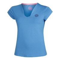 Bidi Badu Colortwist V-Neck Bleu T-Shirt Femme