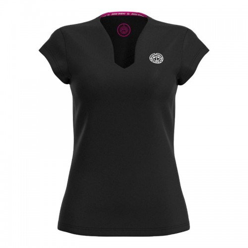 Bidi Badu Crew V-Neck T-Shirt Noir Femme Bidi Badu Crew V-Neck T-Shirt Noir Femme