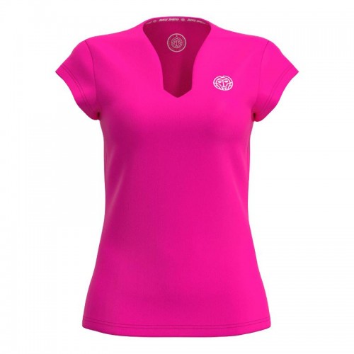 Bidi Badu T-shirt col V ras du cou rose Femme Bidi Badu T-shirt col V ras du cou rose Femme