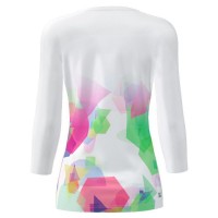 Camiseta Bidi Badu Kaleido V-Neck Blanco Mix Mujer  Oferta + Barato