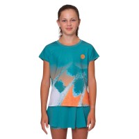 Camiseta Bidi Badu Melbourne Capsleeve Petroleo Naranja Junior  Oferta + Barato