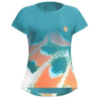 Camiseta Bidi Badu Melbourne Capsleeve Petroleo Naranja Mujer  Oferta + Barato