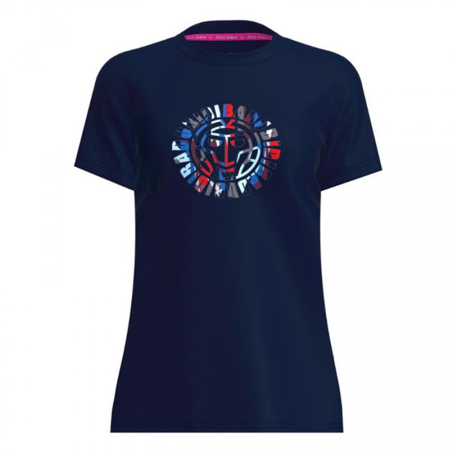 Camiseta Feminina Bidi Badu New York Chill Azul Escuro Vermelho  Oferta + Barato