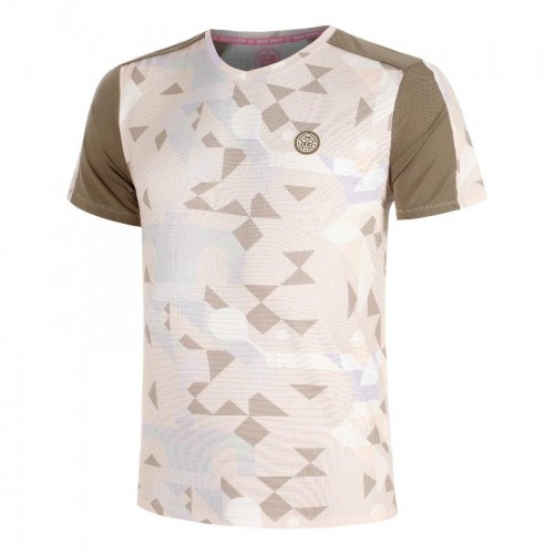 Bidi Badu Paris T-Shirt Marron Col V Beige Bidi Badu Paris T-Shirt Marron Col V Beige