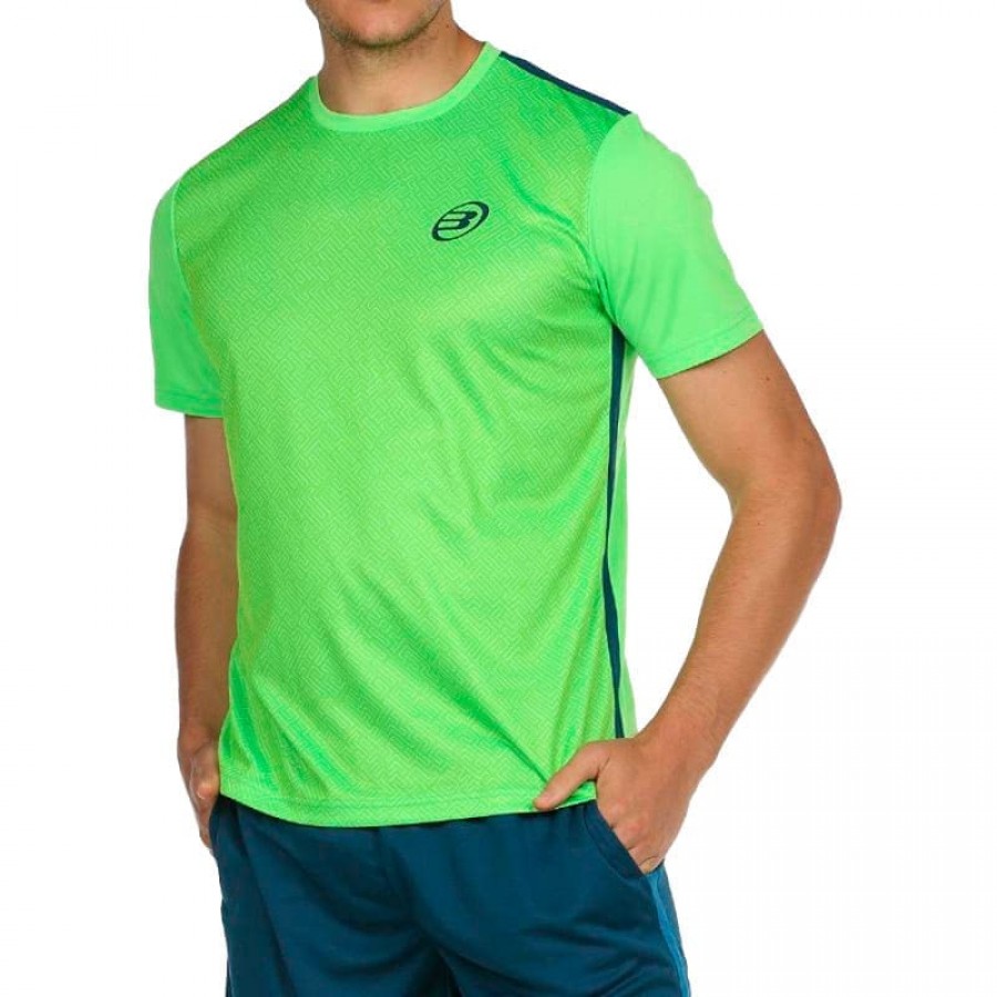 Camiseta Bullpadel Caucasi Verde Fluor
