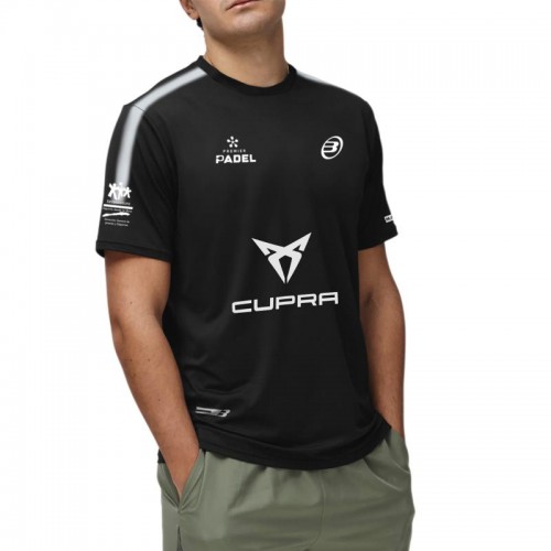 Camiseta preta Bullpadel Pablo Cardona Montse