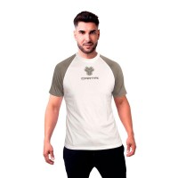 T-shirt Cartri Match Blanc Gris  Offre - Pas cher