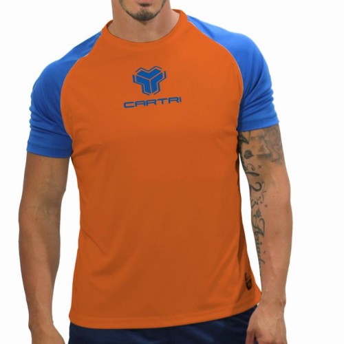 T-shirt Bleu Orange Cartri Match T-shirt Bleu Orange Cartri Match