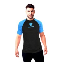 Camiseta Cartri Match Negro Azul Junior  Oferta + Barato