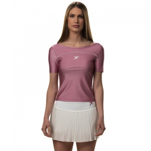 Drop Shot T-shirt blanc rose radieux Drop Shot T-shirt blanc rose radieux