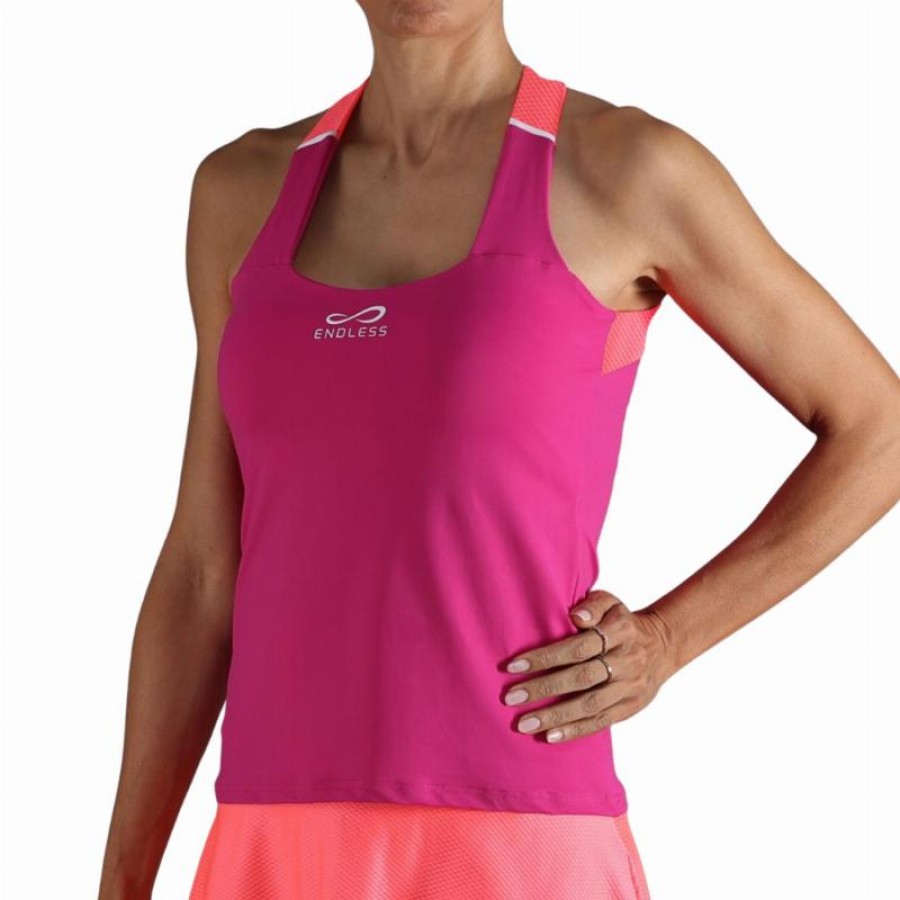 T-Shirt Endless Cross Fuchsia Foncé  Offre - Pas cher