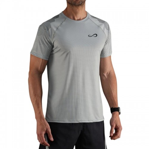 Camiseta cinza hexágono Infinita e Combativa