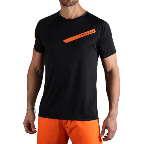 Endless Tracer Maglietta Nero Arancio Endless Tracer Maglietta Nero Arancio