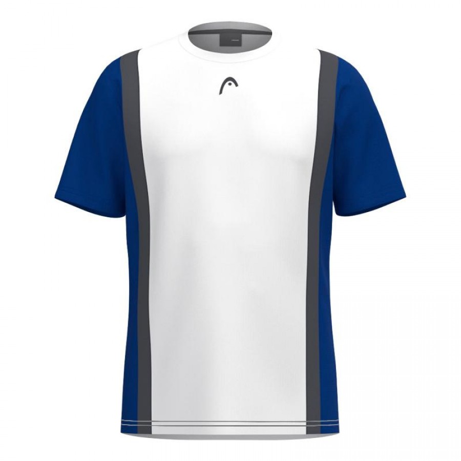 Camiseta Head Club 25 Tech Branca Azul Royal  Oferta + Barato