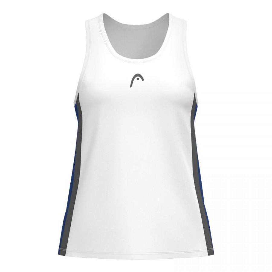 Camiseta Head Club 25 Tech Blanco Azul Royal Mujer  Oferta + Barato
