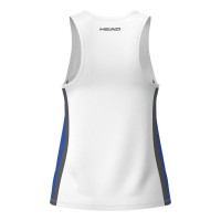 Camiseta Head Club 25 Tech Blanco Azul Royal Mujer  Oferta + Barato