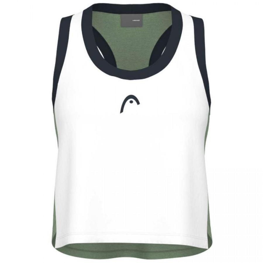 T-shirt court Head Play pour femme blanc vert  Offre - Pas cher