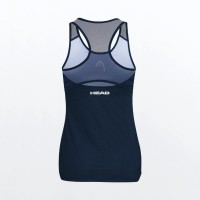 Camiseta Head Play Print Padel Azul Oscuro Mujer