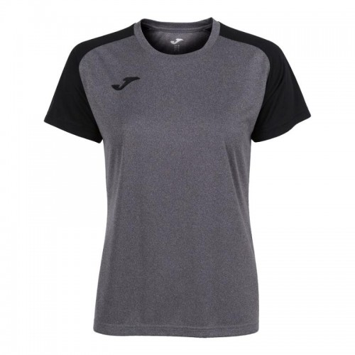 Camiseta feminina preta Joma Academy IV Grey Melange